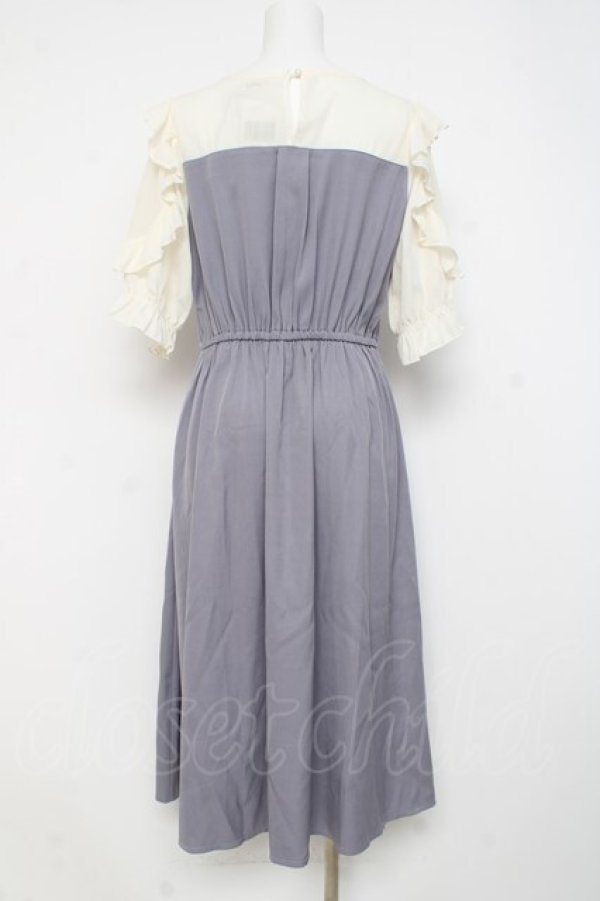 画像2: axes femme / ローズ刺繍ドッキングワンピース F ラベンダー Y-26-02-27-110-AX-OP-SZ-ZY (2)