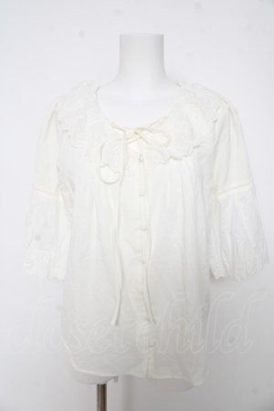 画像: axes femme / クロスリボンブラウス M 白 Y-26-02-27-015-AX-BL-SZ-ZY