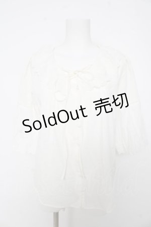 画像: axes femme / クロスリボンブラウス M 白 Y-26-02-27-015-AX-BL-SZ-ZI