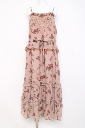 画像: axes femme / ミュシャ キャミソールワンピース M 淡ピンク Y-26-02-27-118-AX-OP-SZ-ZY