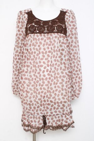 画像: axes femme / 総柄チュニ M 白 Y-26-02-27-120-AX-TO-SZ-ZY