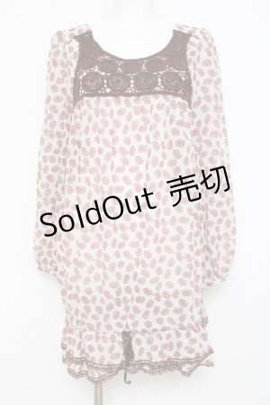 画像: axes femme / 総柄チュニ M 白 Y-26-02-27-120-AX-TO-SZ-ZY