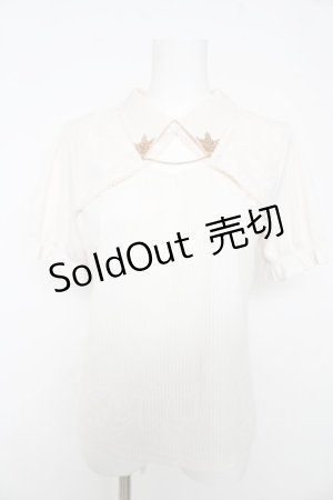 画像: axes femme / チェーン付リブトップス F 白 Y-26-02-27-017-AX-TO-SZ-ZY