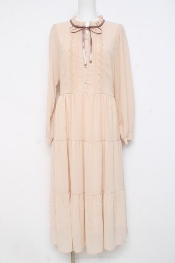 画像1: axes femme / 楊柳シフォンティアードワンピース M 生成り Y-26-02-27-129-AX-OP-SZ-ZY (1)