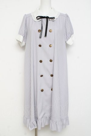 画像: axes femme POETIQUE / メッセージリボン半袖ワンピース M ラベンダー Y-26-02-27-130-AX-OP-SZ-ZY