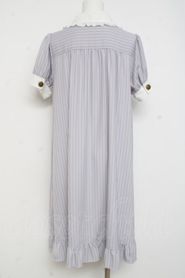 画像2: axes femme POETIQUE / メッセージリボン半袖ワンピース M ラベンダー Y-26-02-27-130-AX-OP-SZ-ZY (2)