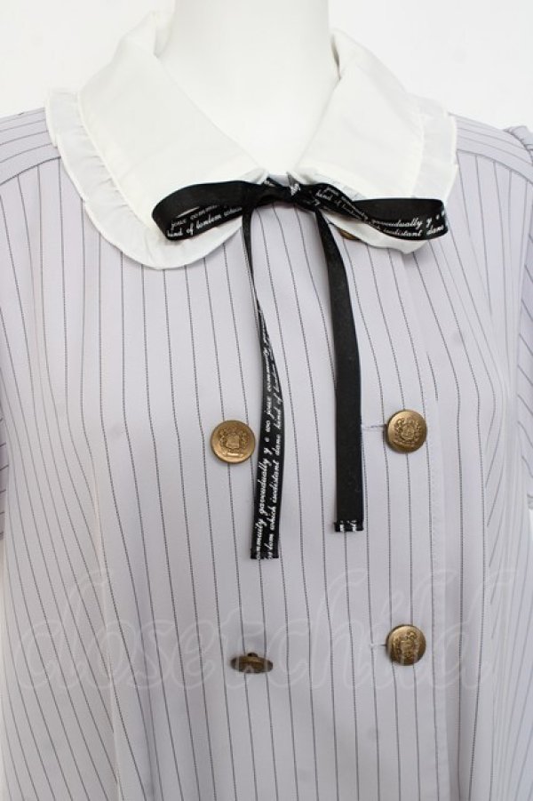 画像3: axes femme POETIQUE / メッセージリボン半袖ワンピース M ラベンダー Y-26-02-27-130-AX-OP-SZ-ZY (3)