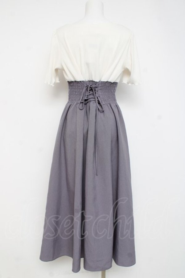 画像2: axes femme / ハイウエストドッキングワンピース F ラベンダー Y-26-02-27-133-AX-OP-SZ-ZY (2)