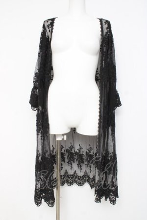 画像: axes femme / レースロングガウン F 黒 Y-26-02-27-135-AX-TO-SZ-ZY