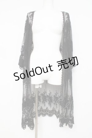 画像: axes femme / レースロングガウン F 黒 Y-26-02-27-135-AX-TO-SZ-ZY