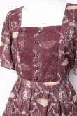 画像3: axes femme / レーヌローズ柄ワンピース M ワイン Y-26-02-27-139-AX-OP-SZ-ZY (3)