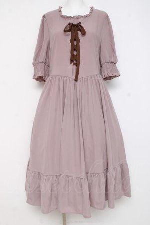 画像: m petit by misako / AMレースアップワンピース LL 中桃 Y-26-02-27-140-LO-OP-SZ-ZY