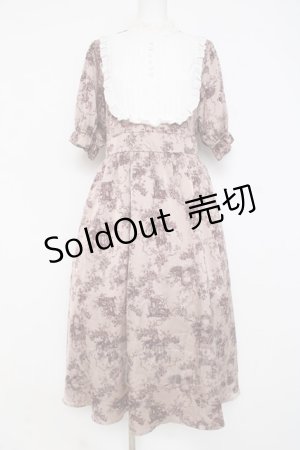 画像: m petit by misako / トワルドジュイワンピース Ｌ 中桃 Y-26-02-27-145-LO-OP-SZ-ZY