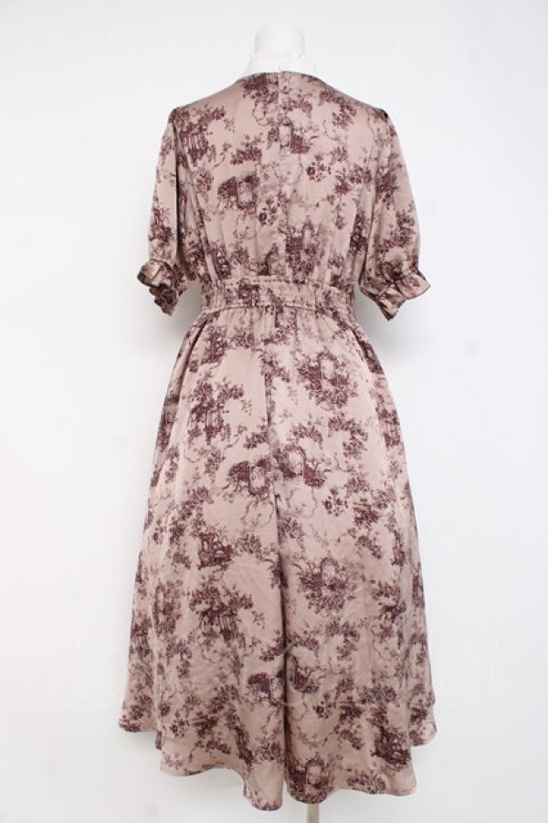 画像2: m petit by misako / トワルドジュイワンピース Ｌ 中桃 Y-26-02-27-145-LO-OP-SZ-ZY (2)