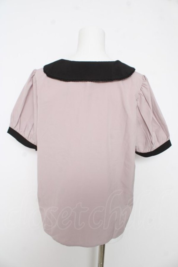 画像2: axes femme / バイカラー丸襟ブラウス  ピンク Y-26-02-27-019-AX-BL-SZ-ZY (2)