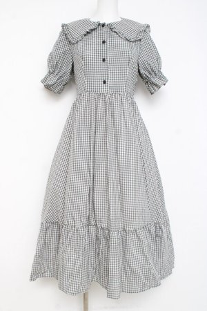 画像: m petit by misako / AM*ギンガムCHKワンピース S グレー Y-26-02-27-149-LO-OP-SZ-ZY