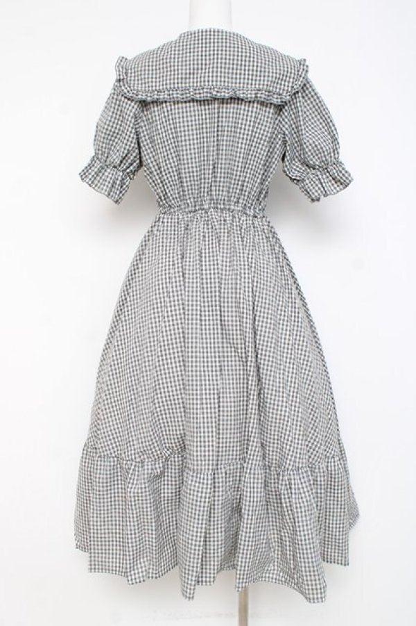 画像2: m petit by misako / AM*ギンガムCHKワンピース S グレー Y-26-02-27-149-LO-OP-SZ-ZY (2)