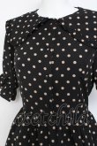 画像3: m petit by misako / 梨地水玉半袖ワンピース S 黒 Y-26-02-27-150-LO-OP-SZ-ZY (3)