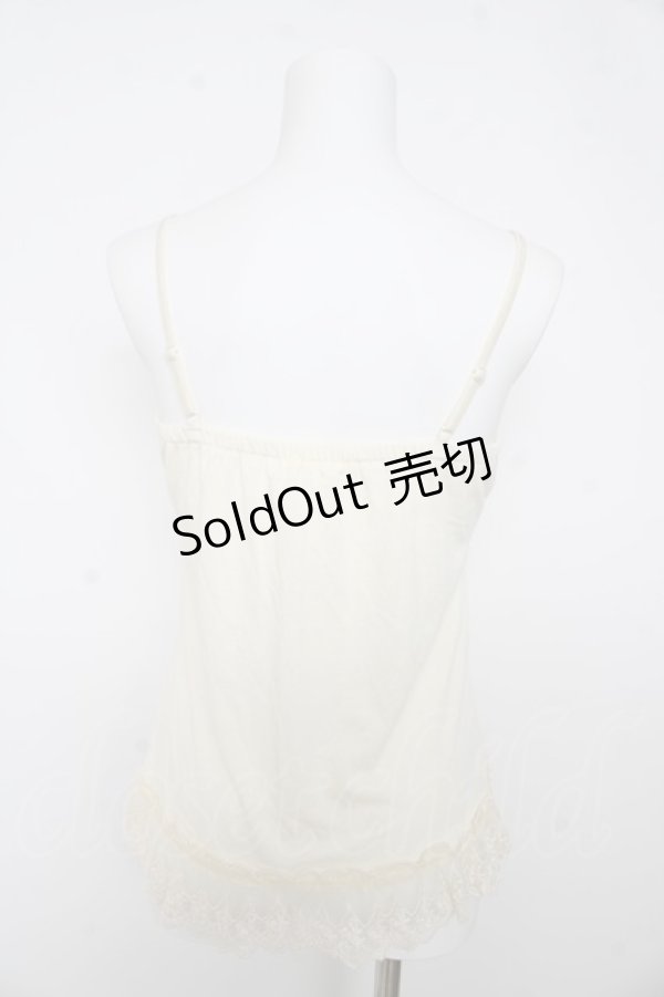 画像2: axes femme / 裾レースキャミ M 生成り Y-26-02-27-002-AX-TO-SZ-ZY (2)