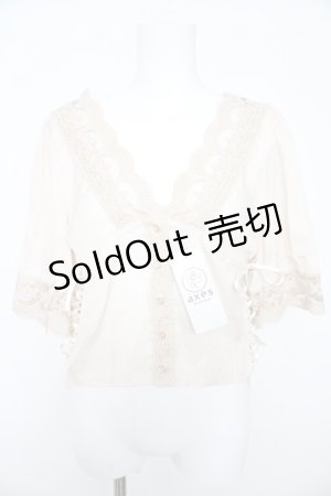 画像: axes femme / ヴィンテージ風サテンブラウス M 生成り Y-26-02-27-021-AX-BL-SZ-ZY