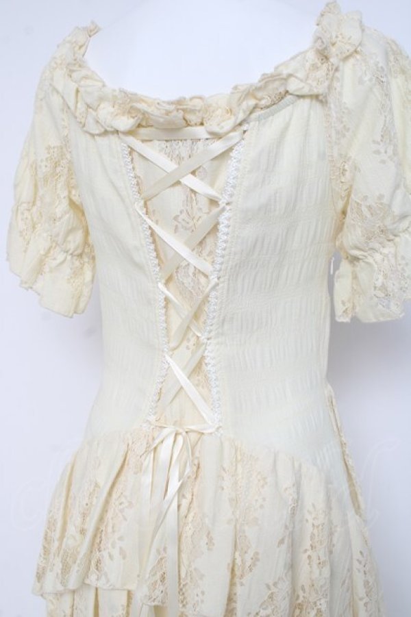 画像3: DARK IN LOVE / Steampunk beige cocktail dress M 生成り Y-26-02-27-157-PU-OP-SZ-ZY (3)