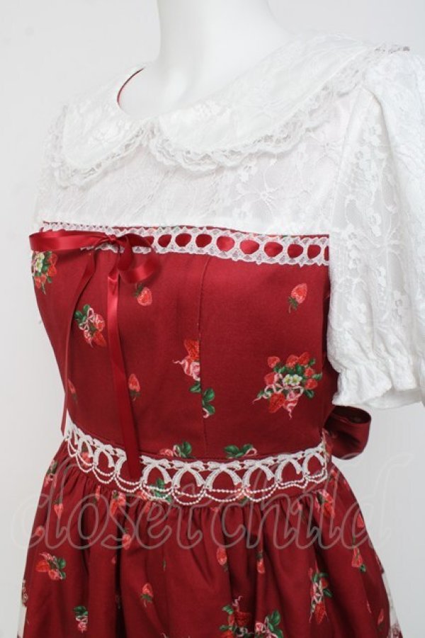 画像3: Ank Rouge / afternoon tea print set up M 赤 Y-26-02-27-158-CA-OP-SZ-ZY (3)