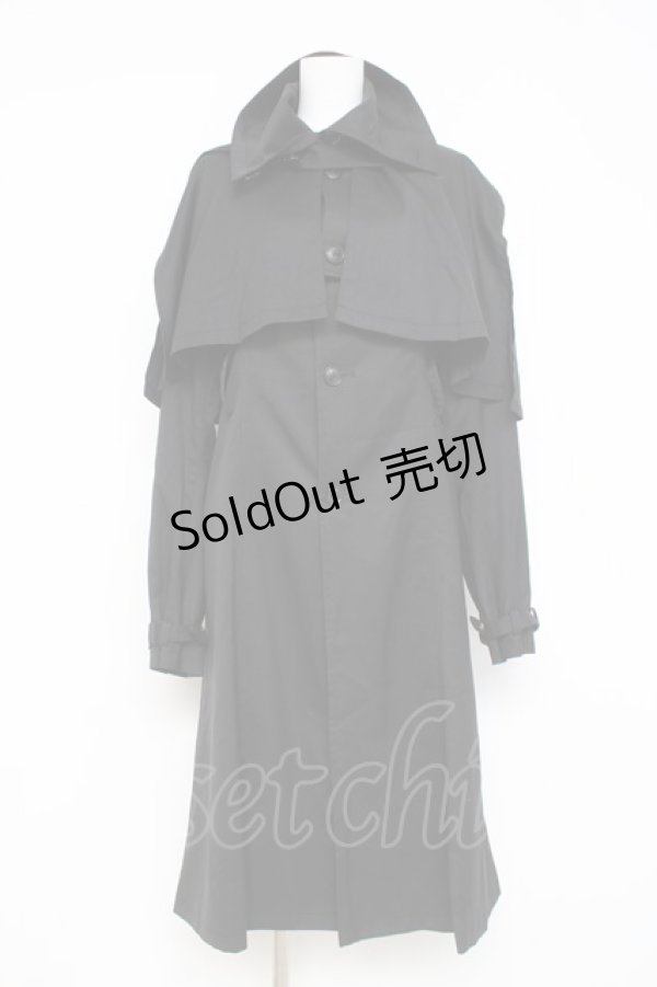 画像1: alice auaa / スリーピースミリタリーコートワンピース  黒 Y-26-02-27-160-AA-OP-AS-ZY (1)