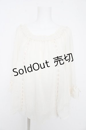 画像: axes femme / シフォンオフショルトップス  キナリ Y-26-02-27-022-AX-TO-SZ-ZY