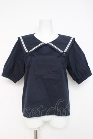 画像: axes femme POETIQUE / マリンセーラーブラウス M 紺 Y-26-02-27-162-AX-BL-SZ-ZY