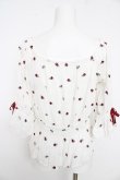 画像2: axes femme / ミニローズ刺繍ブラウス M 白 Y-26-02-27-023-AX-BL-SZ-ZY (2)