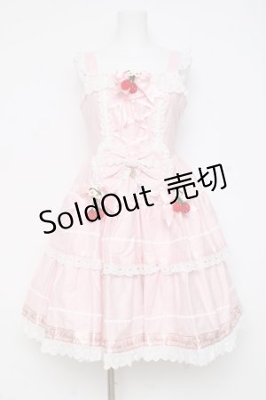 画像: BABY, THE STARS SHINE BRIGHT / ゆらゆらいちごのHappy Berry Presentジャンパースカート  ピンク Y-26-02-27-168-BA-OP-IG-ZY