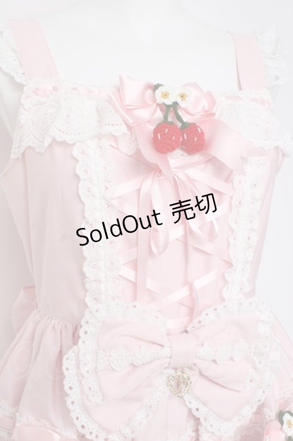 画像4: BABY, THE STARS SHINE BRIGHT / ゆらゆらいちごのHappy Berry Presentジャンパースカート  ピンク Y-26-02-27-168-BA-OP-IG-ZY (4)