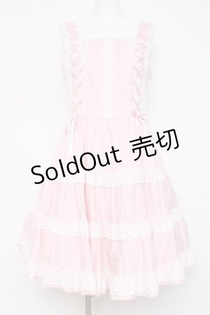 画像: BABY, THE STARS SHINE BRIGHT / ミルフィーユジャンパースカート  ピンク Y-26-02-27-169-BA-OP-IG-ZY