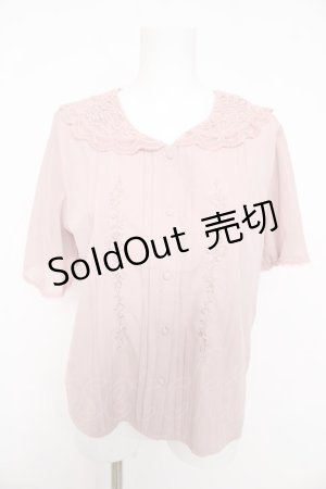 画像: axes femme / レースセーラー刺繍ブラウス F ピンク Y-26-02-27-024-AX-BL-SZ-ZY