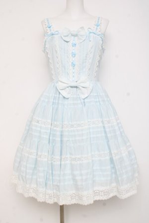 画像: BABY, THE STARS SHINE BRIGHT / シェリルレーシィジャンパースカート  サックス Y-26-02-27-171-BA-OP-IG-ZY