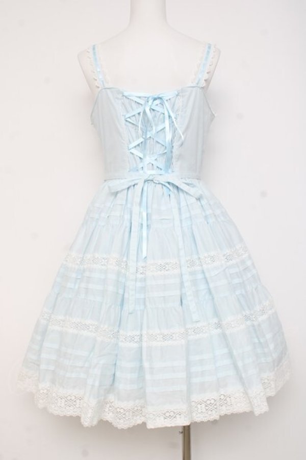 画像2: BABY, THE STARS SHINE BRIGHT / シェリルレーシィジャンパースカート  サックス Y-26-02-27-171-BA-OP-IG-ZY (2)