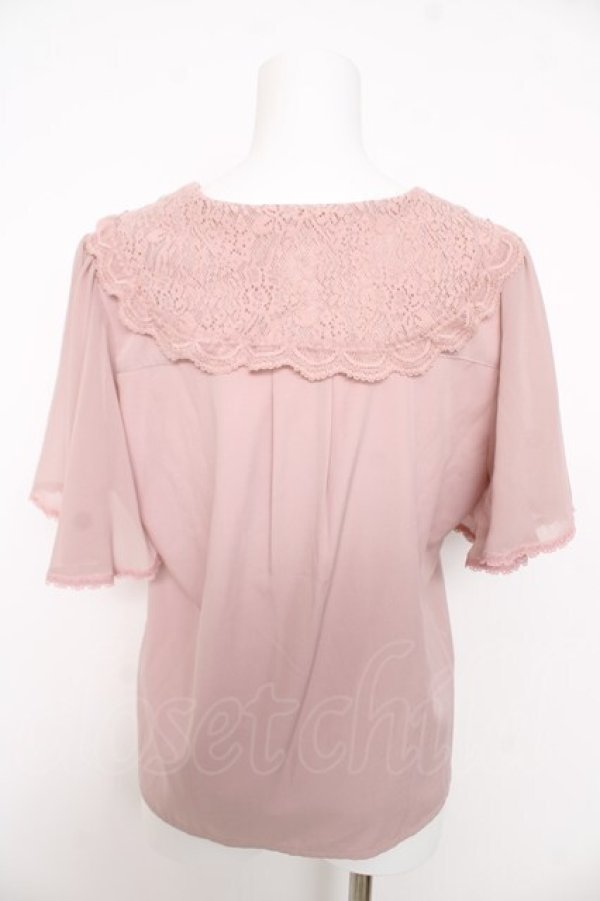 画像2: axes femme / レースセーラー刺繍ブラウス F ピンク Y-26-02-27-024-AX-BL-SZ-ZY (2)