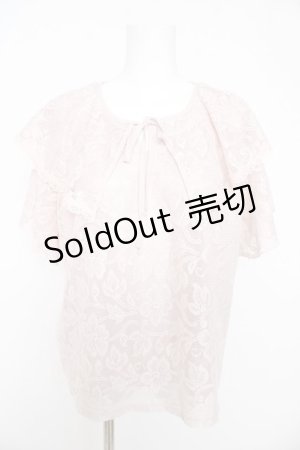 画像: axes femme / 総レースケープトップス F ピンク Y-26-02-27-025-AX-TO-SZ-ZY