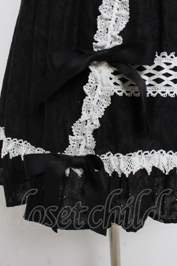 画像6: BABY, THE STARS SHINE BRIGHT / はわせ Floralジャンパースカート＆ミニリボンクリップセット  クロ Y-26-02-27-175-BA-OP-IG-ZY (6)