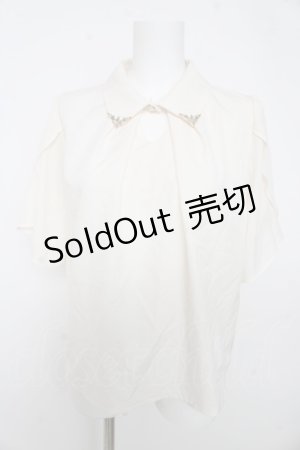 画像: axes femme / フレア袖カットワークブラウス M 生成り Y-26-02-27-003-AX-BL-SZ-ZY