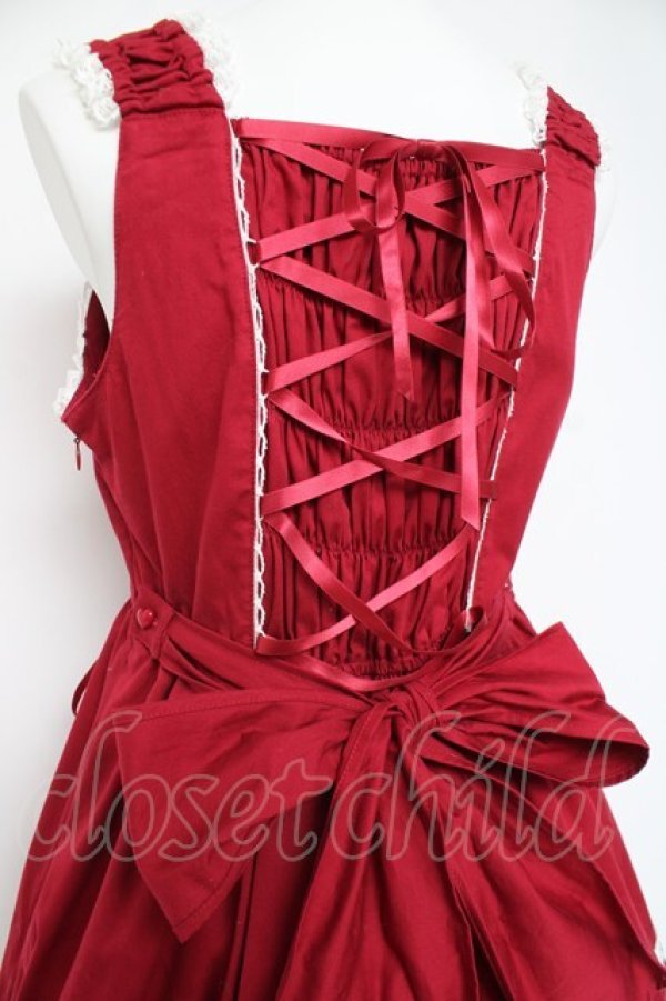 画像4: BABY, THE STARS SHINE BRIGHT / 小さな子猫の魔女さんジャンパースカート  えんじ Y-26-02-27-176-BA-OP-IG-ZY (4)