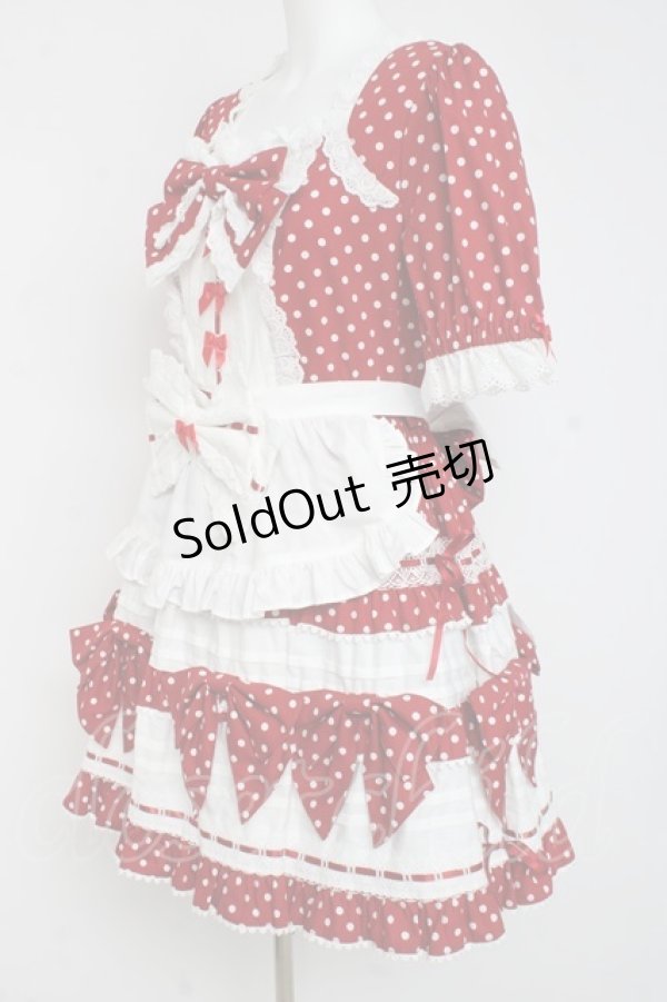 画像2: BABY, THE STARS SHINE BRIGHT / My Sweet Baby Cafe Dotワンピース  えんじ Y-26-02-27-177-BA-OP-IG-ZY (2)