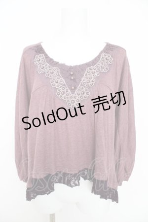 画像: axes femme / 胸元モチーフドルマンプルオーバー  ピンク Y-26-02-27-026-AX-TO-SZ-ZY