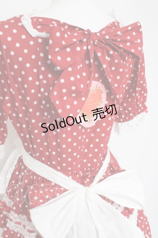 画像4: BABY, THE STARS SHINE BRIGHT / My Sweet Baby Cafe Dotワンピース  えんじ Y-26-02-27-177-BA-OP-IG-ZY (4)