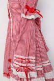 画像6: BABY, THE STARS SHINE BRIGHT / ギンガムチェック巻きバラドールワンピースセット  えんじ Y-26-02-27-178-BA-OP-IG-ZY (6)