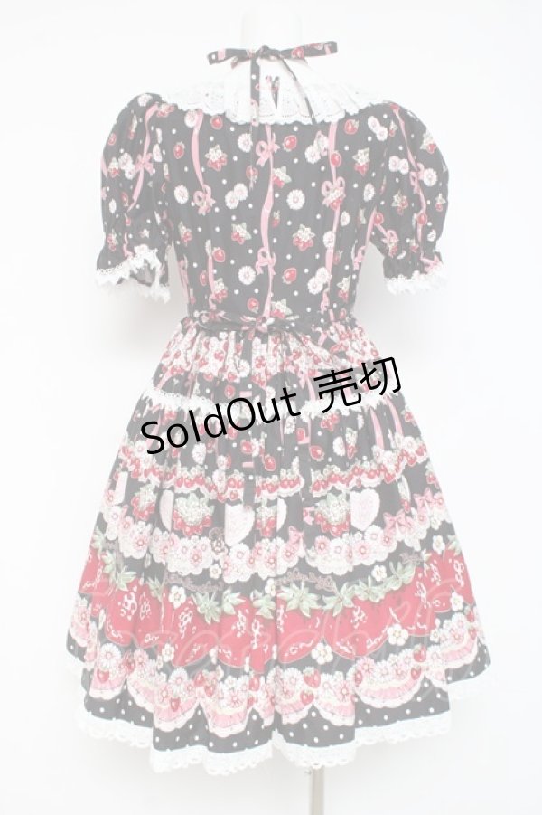 画像3: BABY, THE STARS SHINE BRIGHT / Juicy Strawberry Memory柄ワンピース  クロ Y-26-02-27-180-BA-OP-IG-ZY (3)
