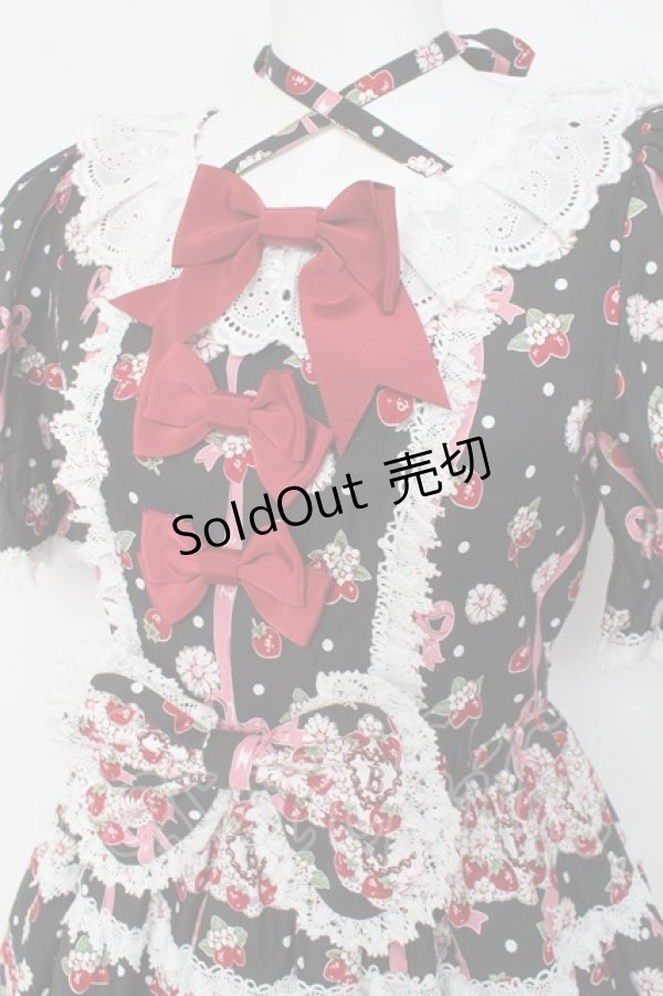 画像5: BABY, THE STARS SHINE BRIGHT / Juicy Strawberry Memory柄ワンピース  クロ Y-26-02-27-180-BA-OP-IG-ZY (5)