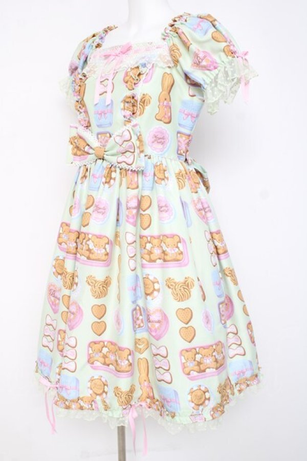 画像2: Angelic Pretty / Sweet Cookie Boxワンピース  ミント Y-26-02-27-181-AP-OP-IG-ZY (2)