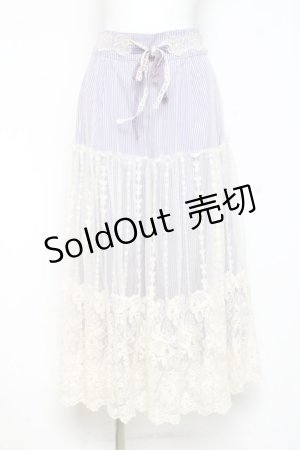 画像: axes femme / レースレイヤードスカート  パープル Y-26-02-27-184-AX-OP-SZ-ZY