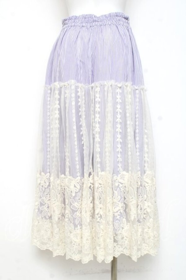 画像2: axes femme / レースレイヤードスカート  パープル Y-26-02-27-184-AX-OP-SZ-ZY (2)